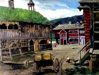 A Norwegian Village, 1909